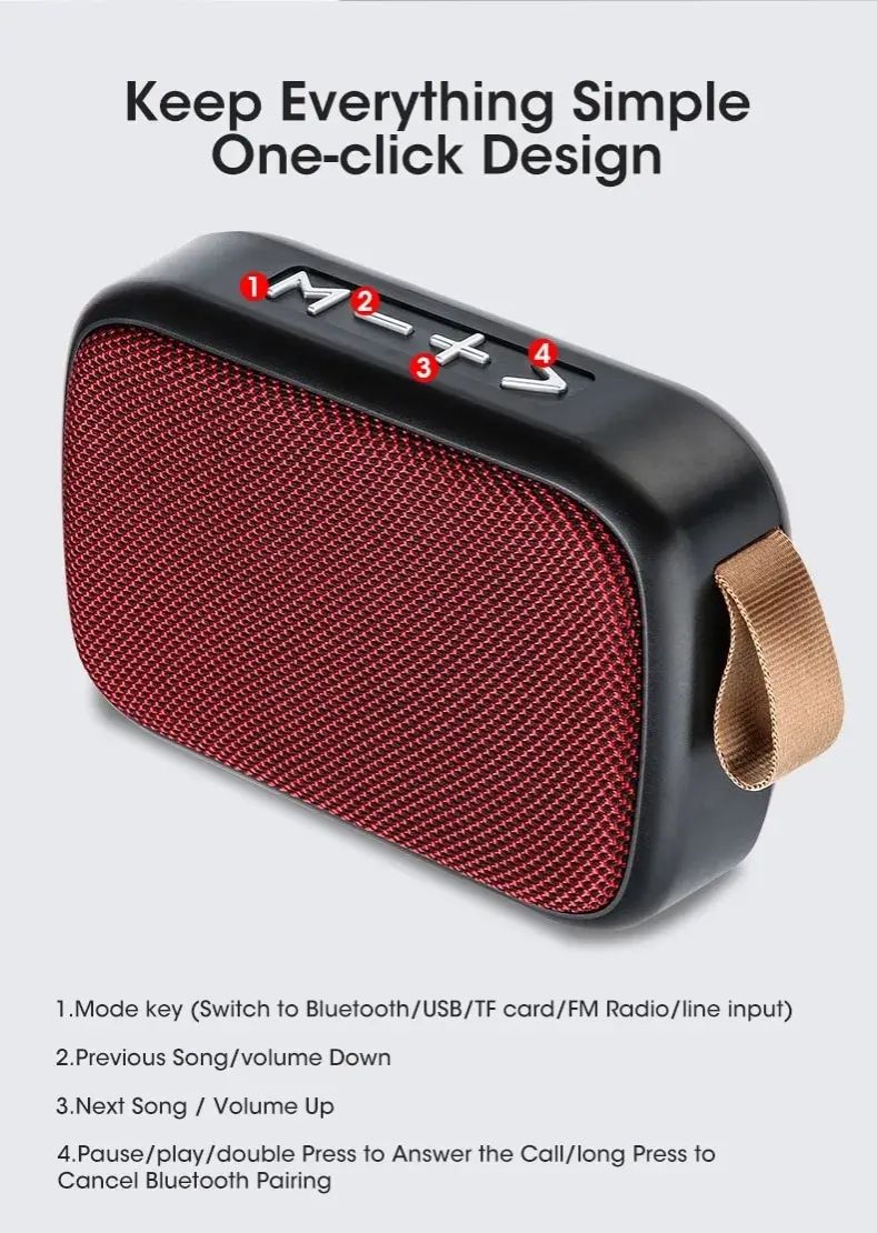 New Wireless Bluetooth Speaker Outdoor Portable Subwoofer Mini Speaker Home Cloth Card Speaker