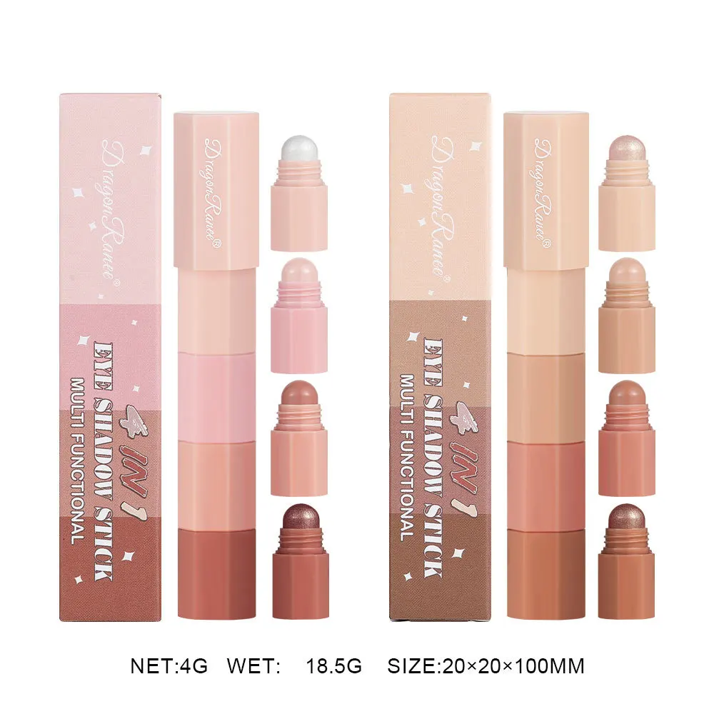 Dragon Ranee 4 color/set Lazy Eyeshadow Pencil Waterproof Non-Smudge Highlighter Silkworm Pencil Pearlescent view 3