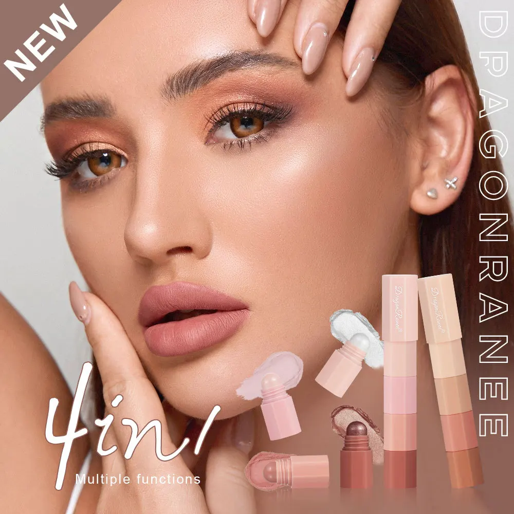 Dragon Ranee 4 color/set Lazy Eyeshadow Pencil Waterproof Non-Smudge Highlighter Silkworm Pencil Pearlescent view 4