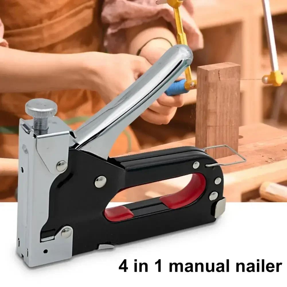 Manual Nailer Useful Heavy Duty 4 in 1 Manual Brad Nailer Upholstery Stapler for Carpentry