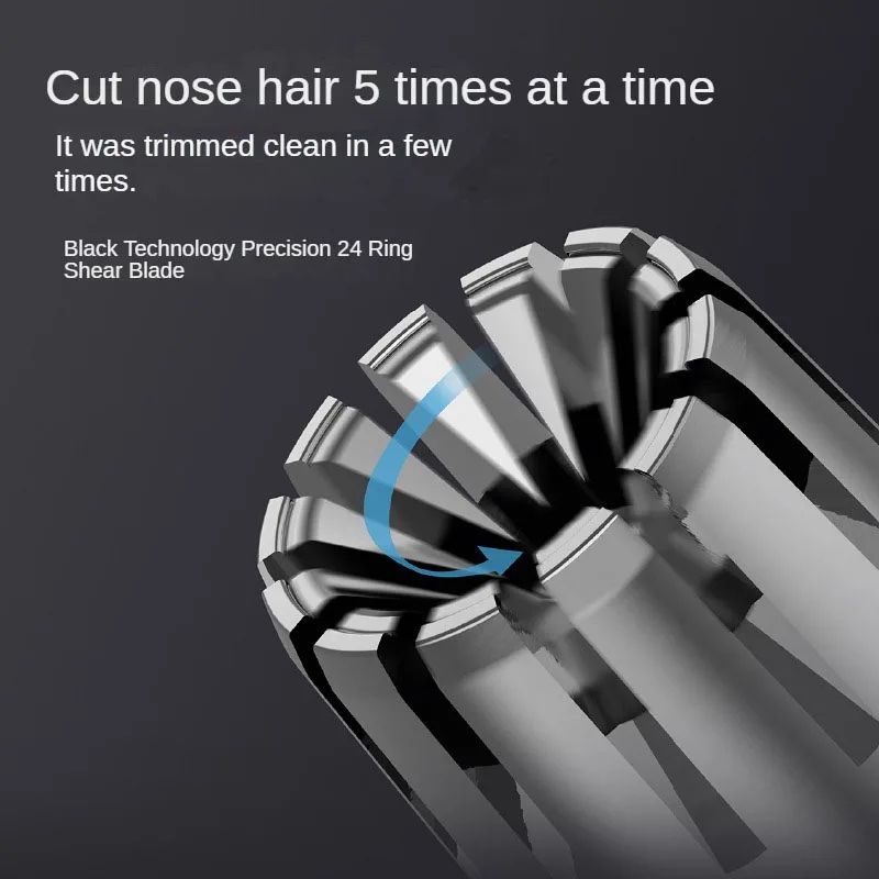 Washable Portable Ear Hair Trimmer Cleaning Without Rusting Painless Nose Hair Removal Men'S Portable Electric Shaver Low Noise
