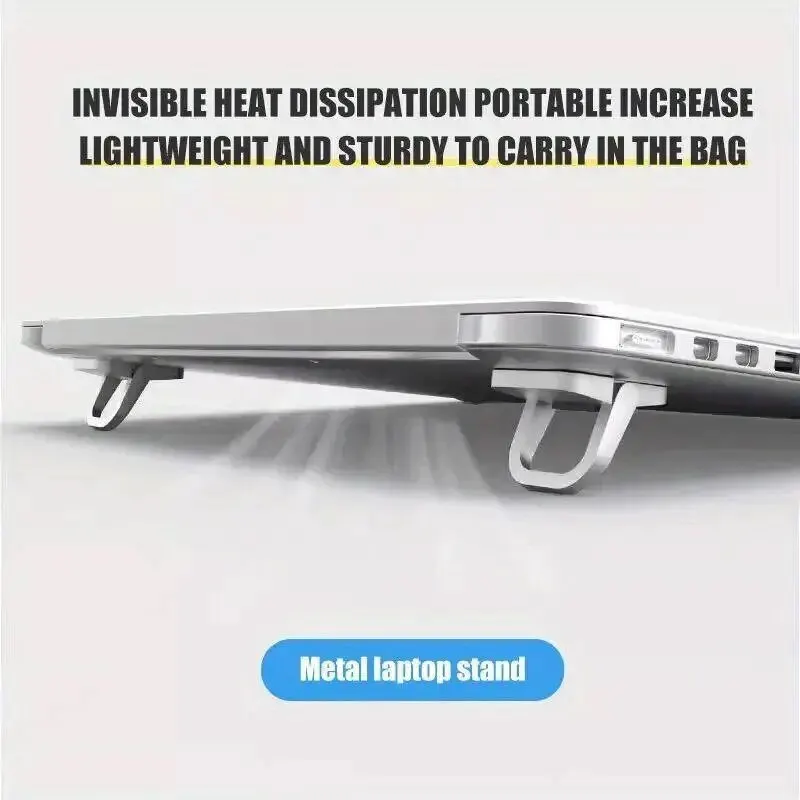 2pcs/Set Laptop Stand for Computer Keyboard Stand Riser Aluminum Mini Portable Laptop Stands for Notebook