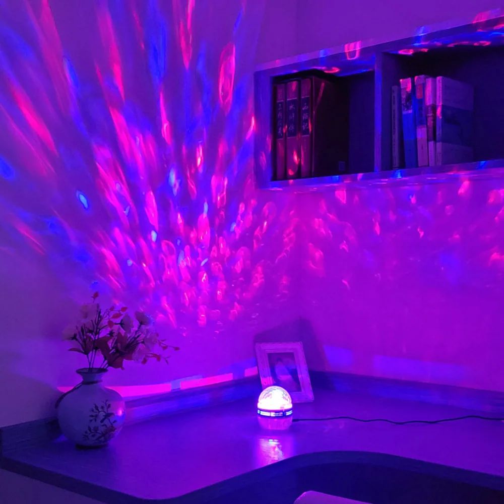 LED Star Galaxy Projector Lamp USB Auto Rotating Magic Ball Moon Light Colorful Starry Sky NightLights For Bedroom Home Decor