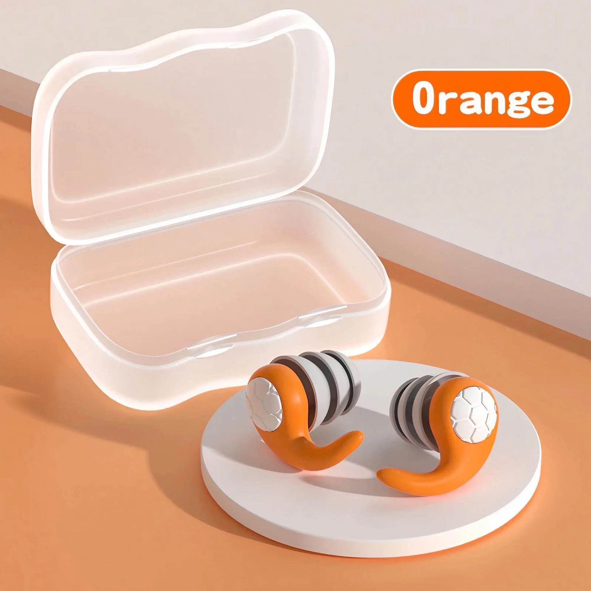 1 Pair Soft Silicone Earplugs - Noise Canceling, Waterproof, Comfortable Fit, for Sleep, Swimming, Creating a Silent Environment
