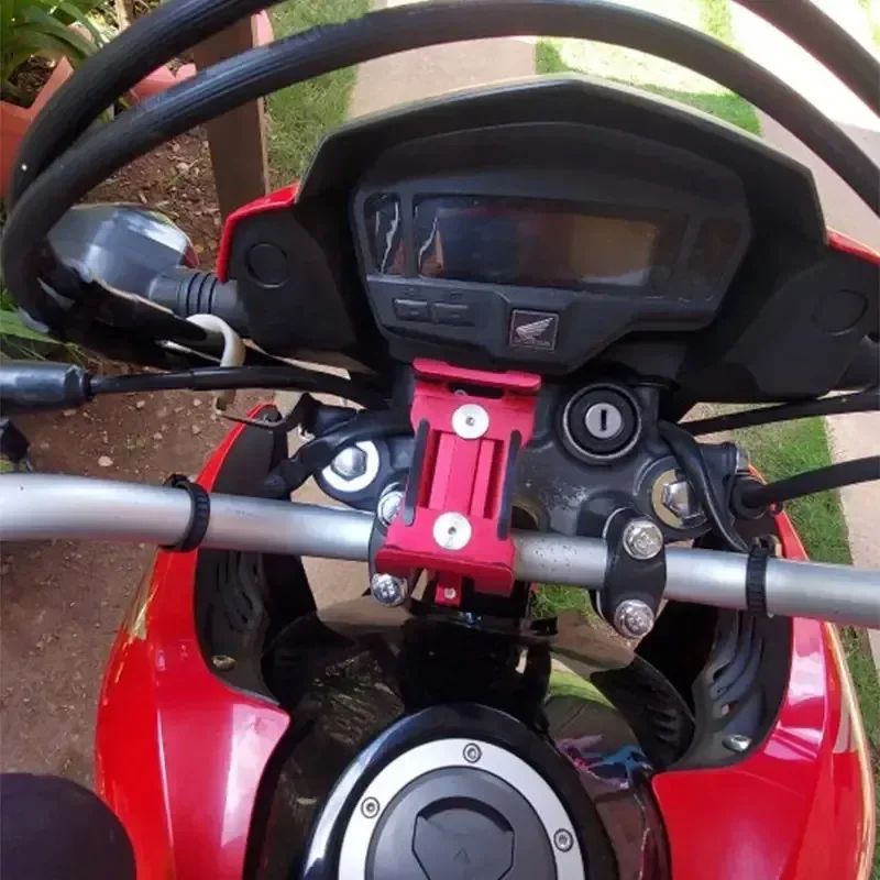 360 Rotate Metal Motorcycle Bicycle Phone Holder Aluminum Alloy Anti-slip Bracket Support GPS Clip Bike Phone Stand for iPhone