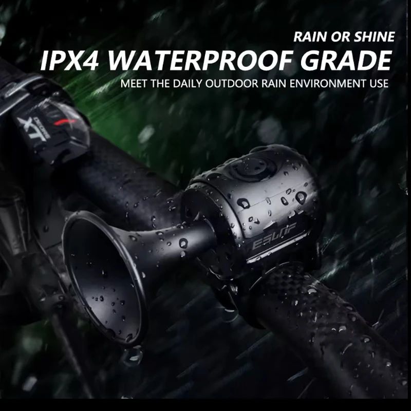 Bicycle Electric Horn High Sound 120dB Waterproof Anti-theft Audio Warning Alert Bike Bell for Safety Riding