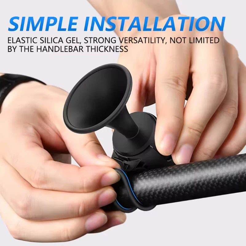 Bicycle Electric Horn High Sound 120dB Waterproof Anti-theft Audio Warning Alert Bike Bell for Safety Riding