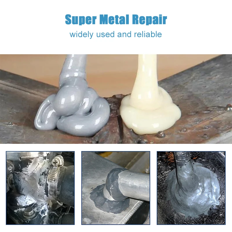 Cold Welding Glue Metal Repair Adhesive Heat Resistance AB Sealant High Strength Magic Plastic Repair Casting Adhesive Agent