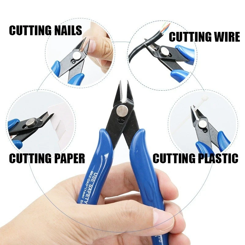 Diagonal Pliers Carbon Steel Pliers Electrical Wire Cable Cutters Cutting Side Snips Flush Pliers Nipper Hand Tools