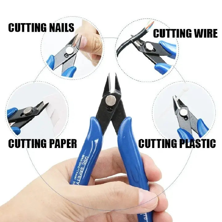 Diagonal Pliers Carbon Steel Pliers Electrical Wire Cable Cutters Cutting Side Snips Flush Pliers Nipper Hand Tools