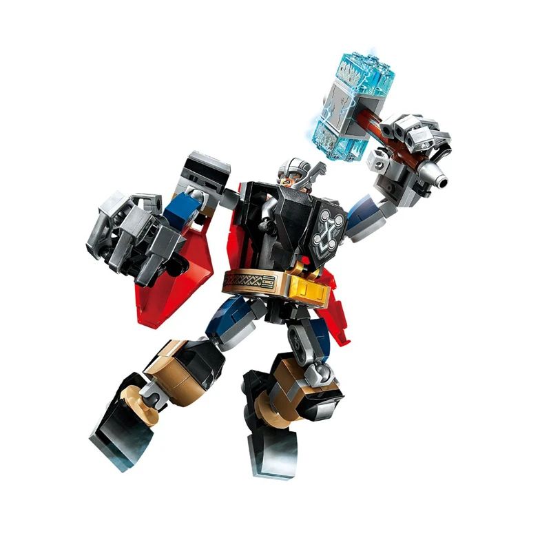 Movie Superhero Avengers Doll Building Blocks Thor Iron Man Spider-Man Joint Movable Model Assembled Building Block Toys