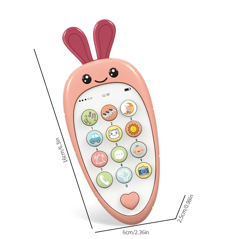 Baby Cell Phone Toy with Early Education & Music, Learning Educational Fake Phone for Kids, Sensory Toys for Toddlers Kids