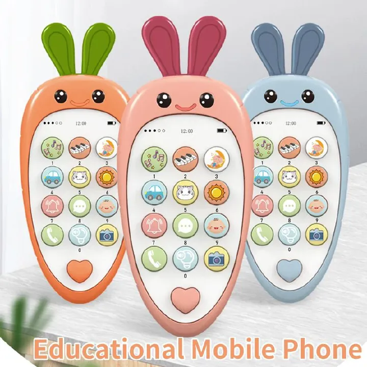 Baby Cell Phone Toy with Early Education & Music, Learning Educational Fake Phone for Kids, Sensory Toys for Toddlers Kids