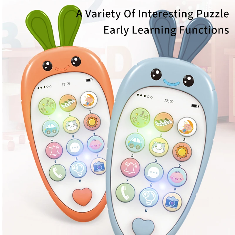 Baby Cell Phone Toy with Early Education & Music, Learning Educational Fake Phone for Kids, Sensory Toys for Toddlers Kids