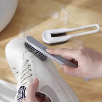 Multifunction Cleaning Shoe Brush Soft Automatic Liquid Shoe Brush Long Handle Clothes Soap Brush With Hook Clean Tool