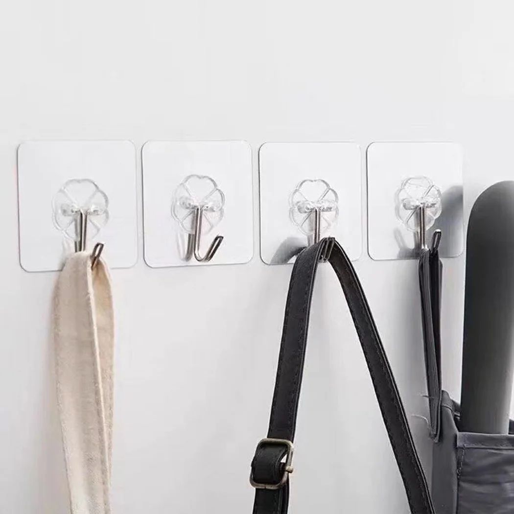 10/20Pcs Transparent Strong Self Adhesive Door Wall Hangers Hooks Suction Heavy Load Rack Cup Sucker for Kitchen Bathroom Office