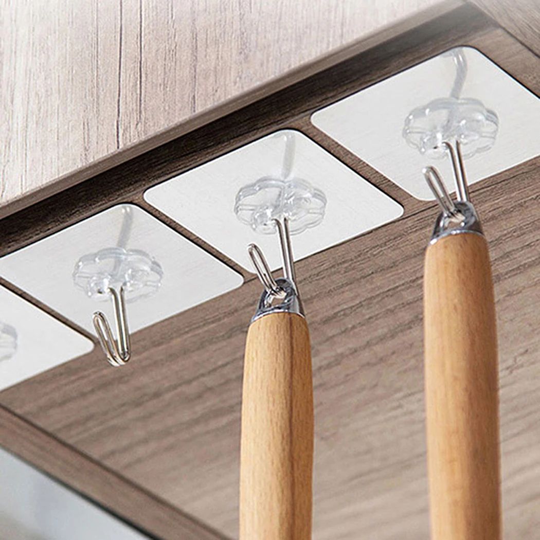 10/20Pcs Transparent Strong Self Adhesive Door Wall Hangers Hooks Suction Heavy Load Rack Cup Sucker for Kitchen Bathroom Office
