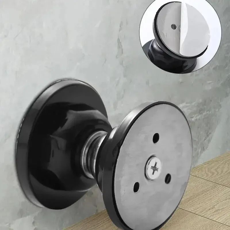 Stainless Steel Door Stop Magnetic Door Stopper Holder Anti Collision Windproof Doorstop Free-punch Door Suction