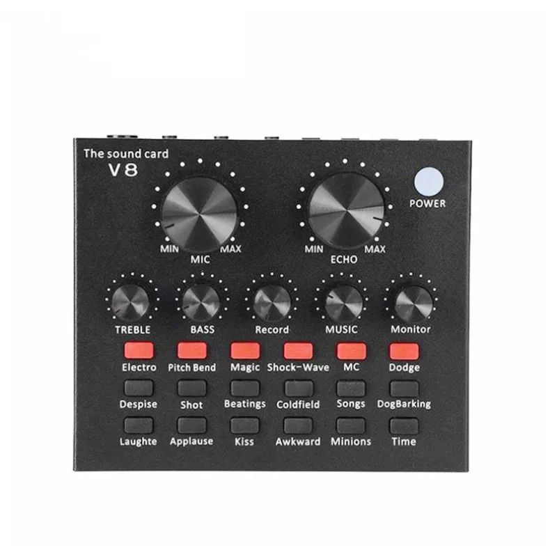 Cross-border Hot Style V8 Soundcard Broadcast Equipment Suit Computer Phone Trill Game Host Special Microphone Microphone