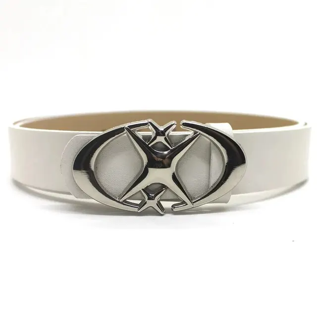 Women Belt Punk Star Buckle Belt Design Cross Metal Vintage Gothic Men Women Y2K Belt Pu Leather Waistband Pants Jeans Lady Belt