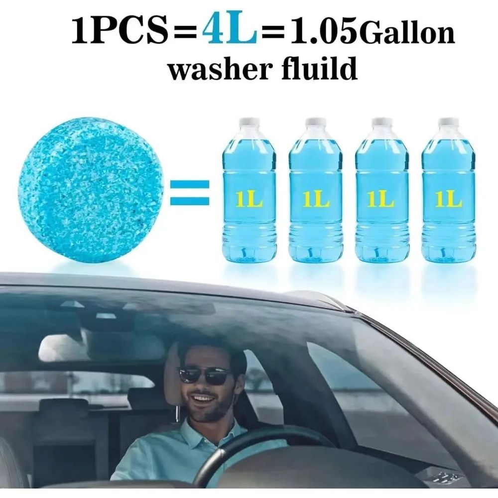 Solid Cleaner Car Windscreen Cleaner Effervescent Tablet Auto Wiper Glass Solid Cleaning Concentrated Tablets Detergent