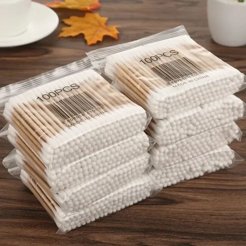 500pcs Per Pack, 5 Packs, Double-ended Cotton Swabs, Baby Cotton Swabs, Ear Cleaning Sticks, Healthy Cleaning Tools