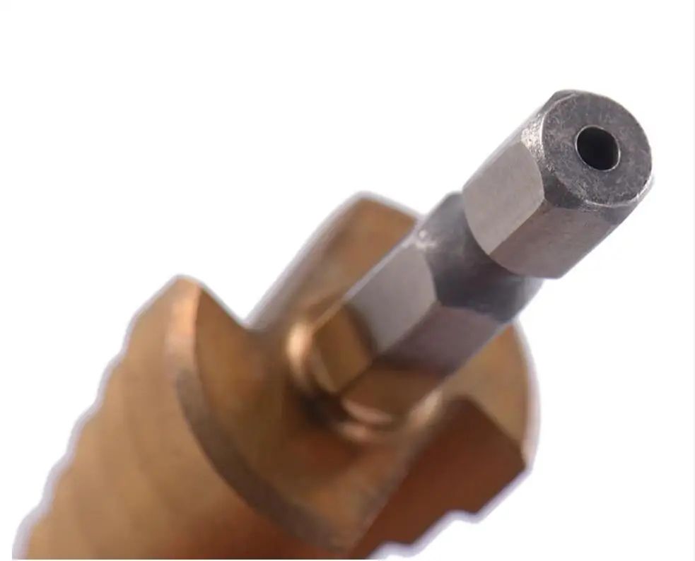 Hexagonal Handle Titanium Plated Ladder Drill Tower Drill Bit Set 3-12/4-12/4-20mm Small Three Piece Set