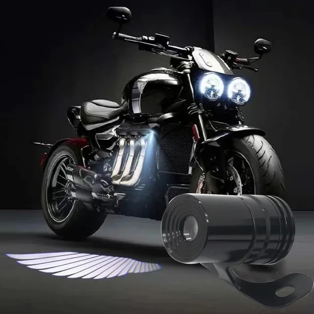 2PCS Motorcycle Angel wings LED projection light electric car street modification welcome decoration anti-collision laser light