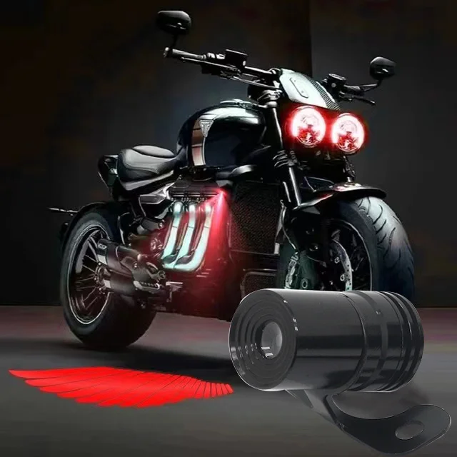 2PCS Motorcycle Angel wings LED projection light electric car street modification welcome decoration anti-collision laser light