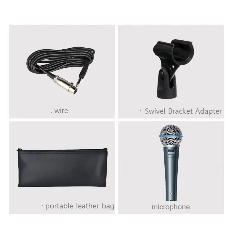 METAL BETA 58A Supercardioid Dynamic Microphone For Stage Singing Professional Wired Microphone for Karaoke BBOX Recording Vocal