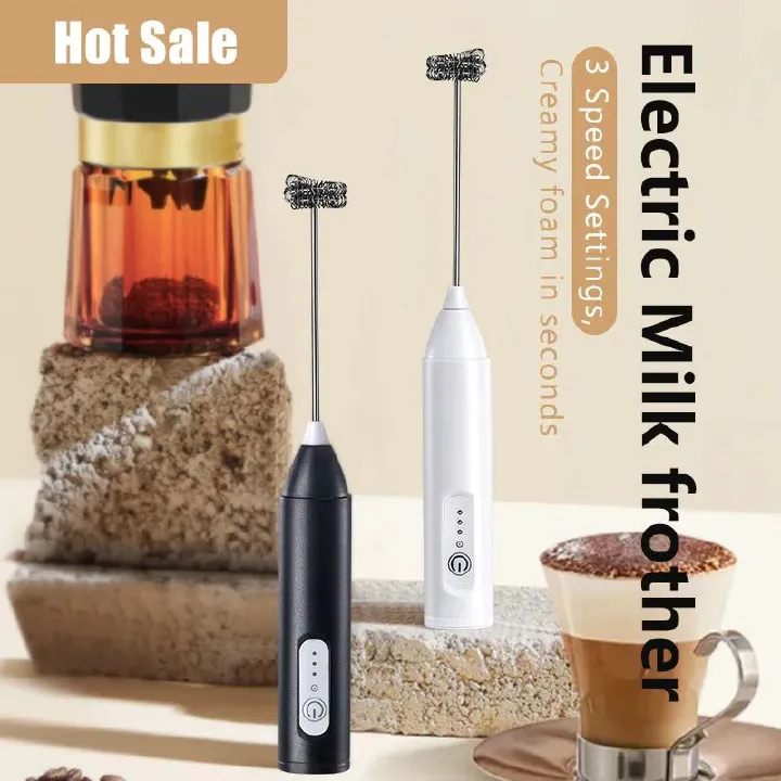 Wireless Milk Frothers Electric Handheld Blender Electrical Mini Coffee Maker Whisk Mixer With USB For Coffee Cappuccino Cream