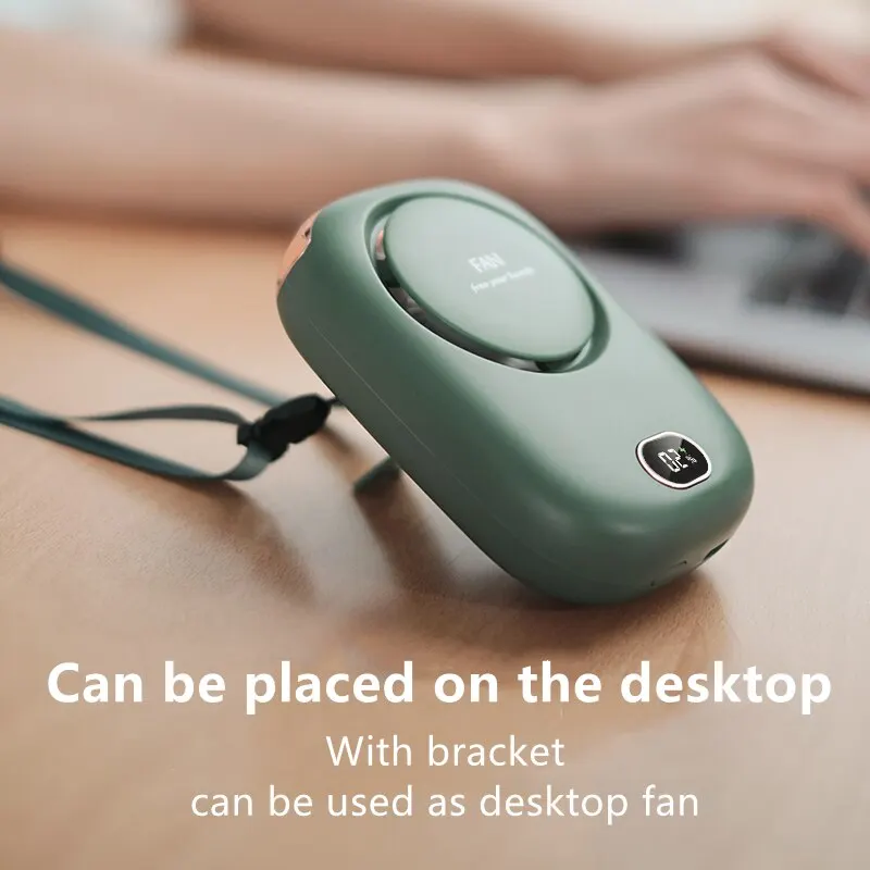 Mini Portable Fan Portable Rechargeable Bladeless Turbo Ultra Quiet Student Hand Held Fan Outdoor Sports Travel