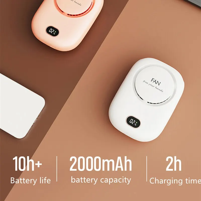 Mini Portable Fan Portable Rechargeable Bladeless Turbo Ultra Quiet Student Hand Held Fan Outdoor Sports Travel