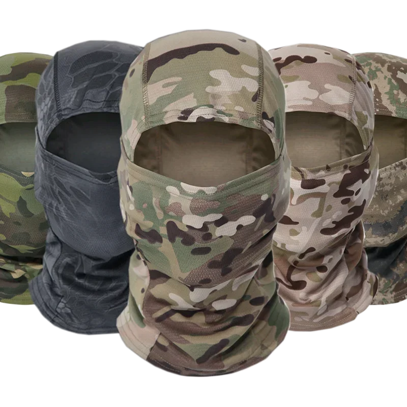 Camouflage Outdoor Riding Mask Outdoor Sun Protection Single Hole Quick Dry Mesh Mask