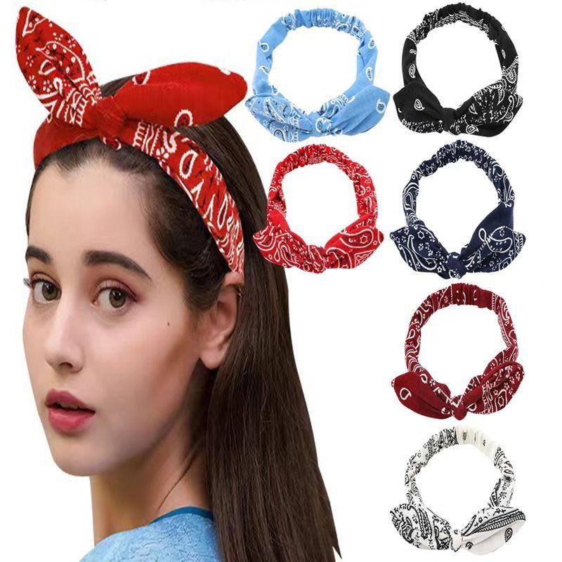 New Women Suede Soft Solid Print Headbands Vintage Boho Cross Knot Elastic Hairbands Bandanas Girls Hair Bands Hair Accessories
