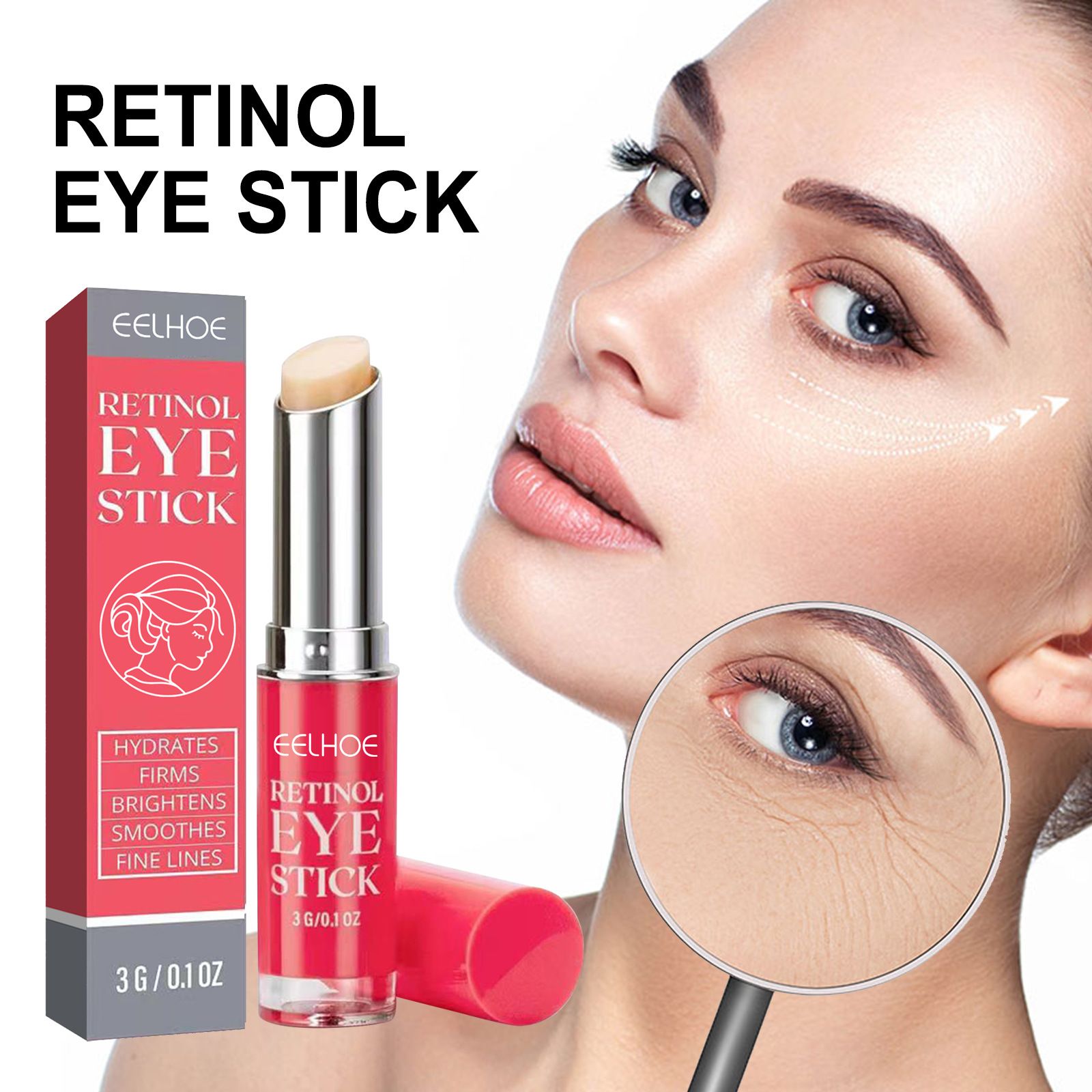 Retinol Eye Cream Lightening Dark Circles Firming Skin Instant Eye Repair Serum Stick for women Women Eyes Care