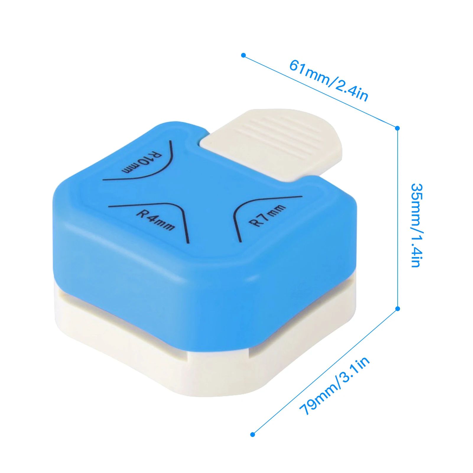 Corner Rounder Punch 3 in1 R4/R7/R10mm Round Corner Trimmer Cutter for Card Craft Scrapbook Wrapping Paper Sticker