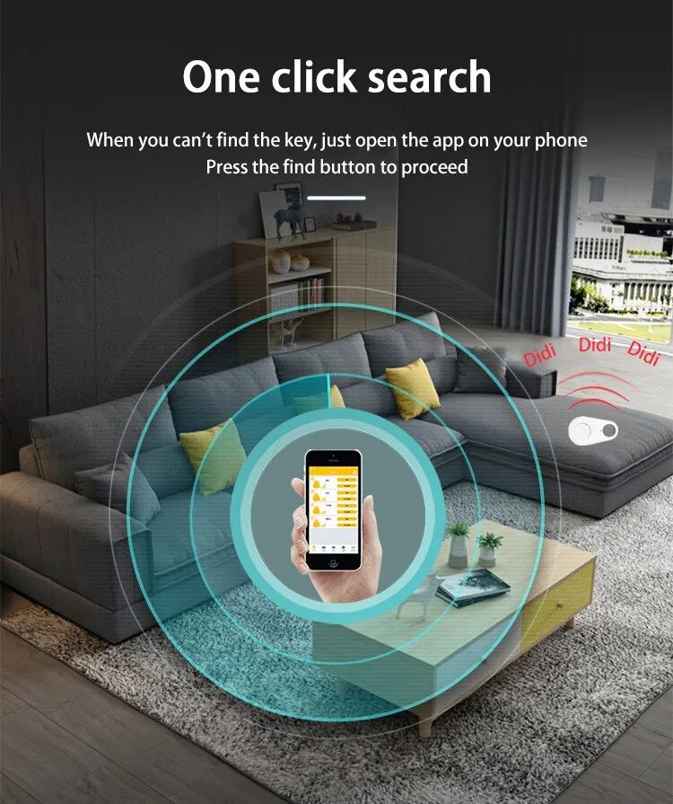 GPS Tracker Mini Fashion Smart Pets Anti Lost Alarm Wireless Child Bag Wallet Key Finder Locator Reminder Selfie Shutter Control