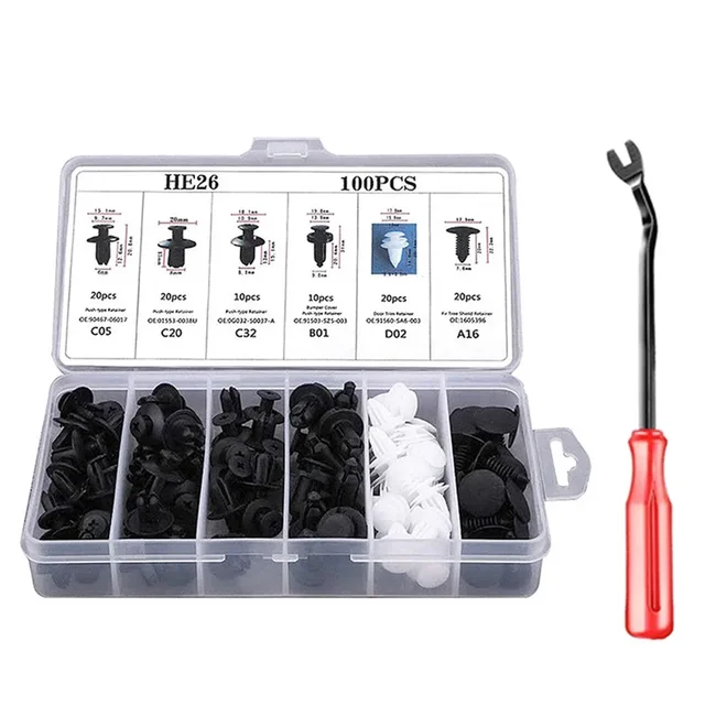 Auto Fastener Clip Mixed Car Body Push Retainer Pin Rivet Bumper Door Trim Panel Fastener Kit Car Clips Box or Bag packaging