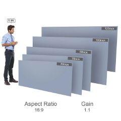 Portable Projector Screen Simple Curtain Anti-Light 60/70/80/100/120 Inches Projection Screens for Home Outdoor Office Projector