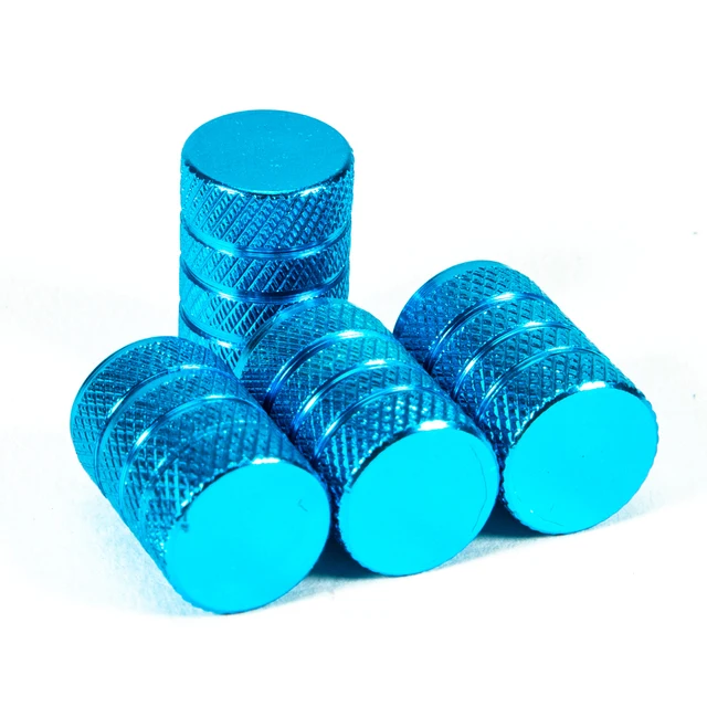 4Pcs Car Tire Valve Stems Cap Knurling Style Tire Valve Cap Aluminum Tire Wheel Stem Air Valve Cap car Universal accessories
