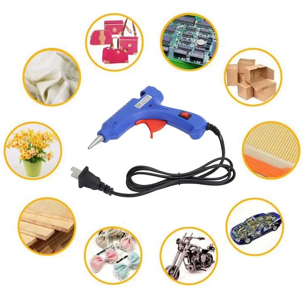 20W Hot Melt Glue Gun with Seal Wax Glue Sticks Household DIY Industrial Guns Heat Temperature Thermo Electric Repair Tool
