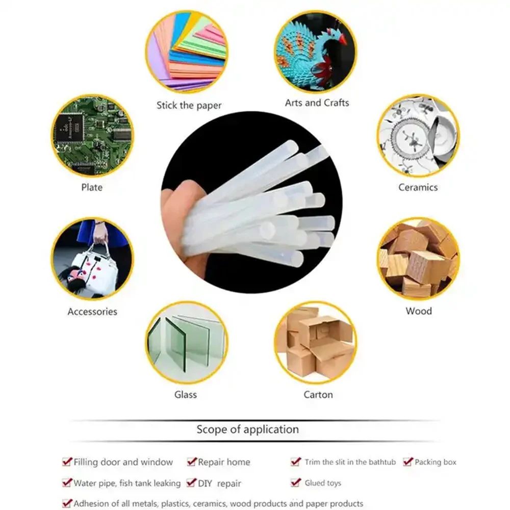 20W Hot Melt Glue Gun with Seal Wax Glue Sticks Household DIY Industrial Guns Heat Temperature Thermo Electric Repair Tool