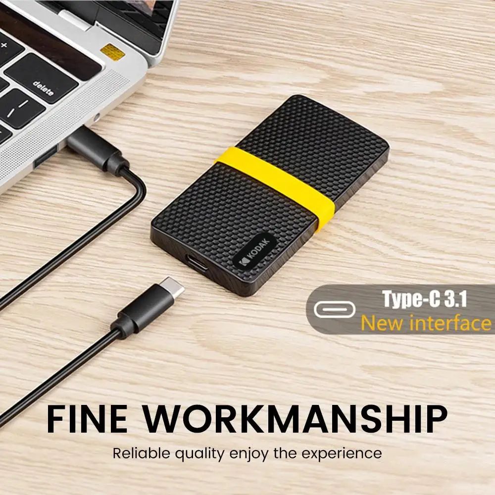 KODAK X200 Portable SSD 1TB Type-C USB3.1 External Drive Hard Disk 512GB 256GB For Laptops Smartphone PC
