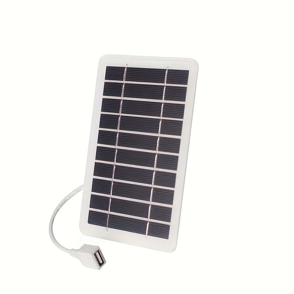 1pc Waterproof Portable Solar USB Charger Panel 5W 0-0.4A for Outdoor Travel and Camping, Flashlight, Fan Charging Compatible with Select Smartphones Without Battery