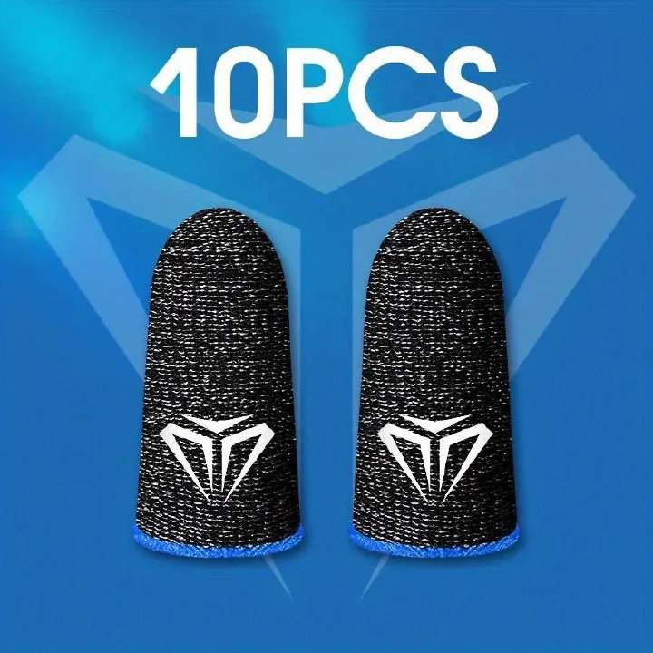 10pcs Fingertip Gaming Gloves - Sweatproof Anti-slip Finger Sleeves for PUBG Gamers - Breathable Touch Screen Finger Covers with Enhanced Grip and Sensitivity