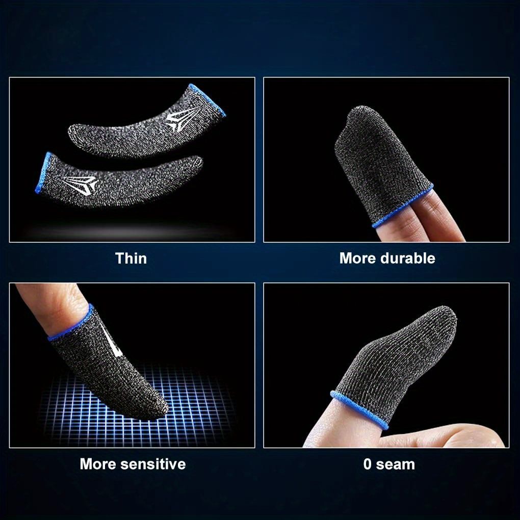 10pcs Fingertip Gaming Gloves - Sweatproof Anti-slip Finger Sleeves for PUBG Gamers - Breathable Touch Screen Finger Covers with Enhanced Grip and Sensitivity