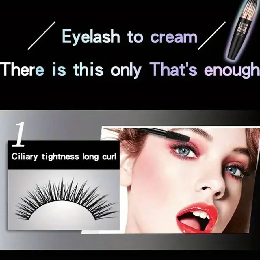 Waterproof 4D Mascara Thick Long Smudge-proof Plump Encrypted Long-lasting Curling Large Eye Makeup, Makeup Tools view 2