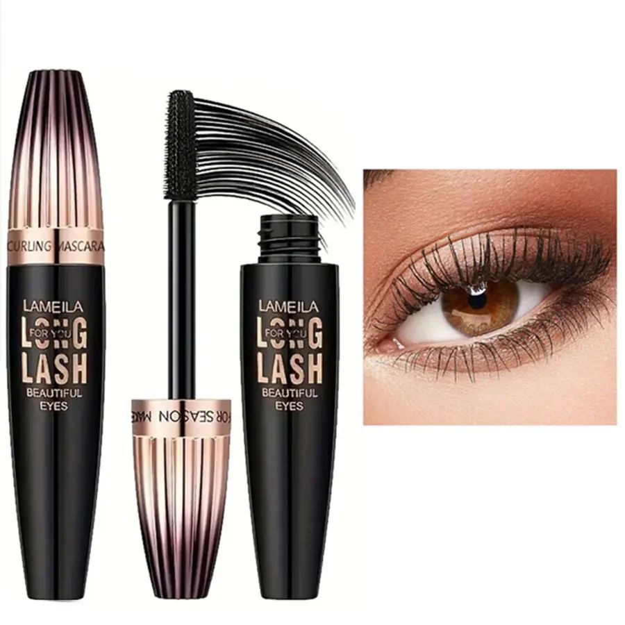Waterproof 4D Mascara Thick Long Smudge-proof Plump Encrypted Long-lasting Curling Large Eye Makeup, Makeup Tools view 10