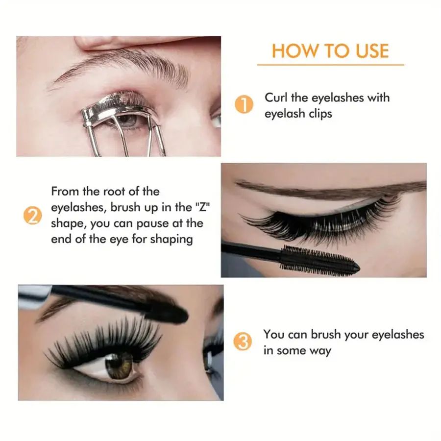 Waterproof 4D Mascara Thick Long Smudge-proof Plump Encrypted Long-lasting Curling Large Eye Makeup, Makeup Tools view 5